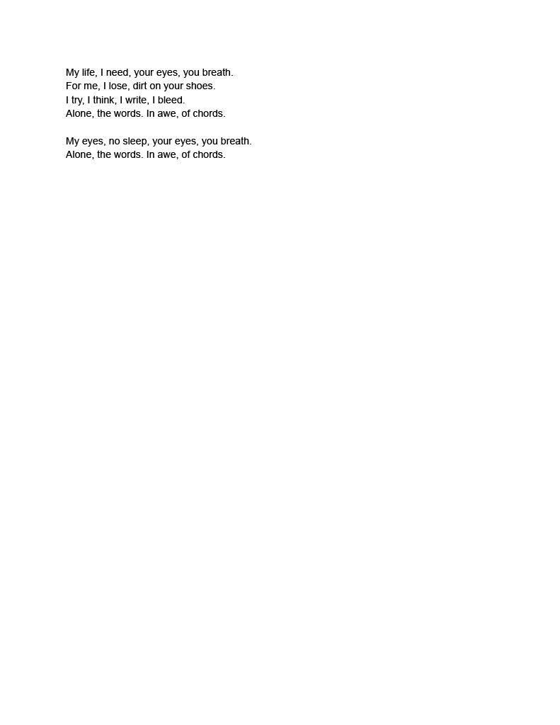 Pinkerton Lyrics Sheet 5